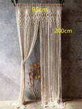 Yeknu  Hand-woven Macrame Cotton Door Curtain Tapestry Wall Hanging Art Tapestry Boho Decoration Bohemia Wedding Backdrop Tapestry