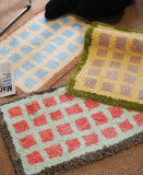 Yeknu  Cute Plaid Soft Tufted Carpet Ant-slip Rug Floor Mats Bathroom Absorbent Bathroom floor mat plush carpet toilet non-slip