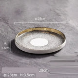 Yeknu  Creative Gradual Starry Sky Plates, Light Luxury Ceramic European Home Restaurant Kitchen Supplies Steak Western Food Plate, 1Pc