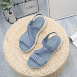 Yeknu  Women New Fashion Elegant Sandals  Summer New Outdoor Sports Beach Wedge Height Increase Womens Comfortable Opened Toe Shoes