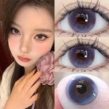 Yeknu   Color Contact Lenses Myopia Lenses Pupils with Degree Green Natural Colorcon Eye Contacts Beauty Fashion Lenses 1Pair