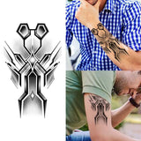Yeknu  Long-lasting waterproof temporary tattoo sticker simulates non-reflective geometric abstract pattern fake tattoo
