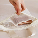Yeknu  Portable Travel Mesh Cosmetic Toiletry Bag Large Capacity Transparent Storage Bag Hanging Cosmetic Storage Bag