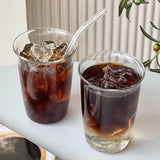 Yeknu  Cold Coffee Cups  Aesthetic Glass Cup Water Bottle Glasses for Drink Decorative Drinkware Cold Coffee Mug Cocktail Glass
