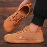 Yeknu  Minimalist Shoes for Men Breathable Comfortable Fashionable Wide Toe Barefoot Shoes Lightweight Adjustable Slip on Walking Shoes