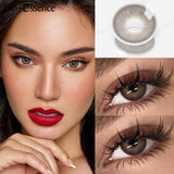 1 Pair Colored Contact Lenses Natural Yearly Lenses Brown Contact Lenses High Quality Natural Lenses for Makeup Lens