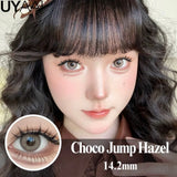 Yeknu  Contact Lenses Cosmetics Lenses Choco Jump Series Eye Color Lens Beauty Black contacts Woman Accesories Natual  Brown lens
