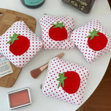 Yeknu  Tomato Mini Storage Bag Is A Portable Waterproof Coin Purse, Lipstick,Headphones,and Miscellaneous Bag.Travel Accessories