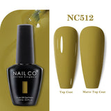 Yeknu  15ml Orange Color Nail Gel Polish Semi Permanent Red Pink Gellack Nail Art Salon Soak Off UV LED Glitter Nail Gel Varnish
