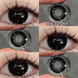 Yeknu   Pair Halloween Contact Lenses Beauty Eye Color Lenses Cosplay Pupils Myopia Lens with Prescription Natural Blue Lens