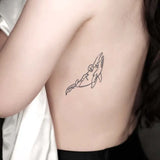 Yeknu  Whale, lasting 1-2 weeks waterproof, temporary tattoo stickers, realistic semi-permanent fake tattoos for the back