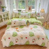 Yeknu  Floral Printed Duvet Cover 1Piece- 100% Cotton Luxury Bedding, Pre-Washed for Softness, for Bedroom Decor - Zipper Closure