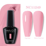 Yeknu  15ml Orange Color Nail Gel Polish Semi Permanent Red Pink Gellack Nail Art Salon Soak Off UV LED Glitter Nail Gel Varnish