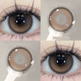 Yeknu  1 Pair(2pcs) Brown Beauty Colored Contact Lenses for Eyes Purple Halloween Lens Big Eye Lens Natural Look Gray Blue Lens