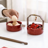 Yeknu  Red Bucket Supplies Send A Couple A Pair of Wedding Supplies Small Red Bucket Ornaments Decorate Holiday Parties