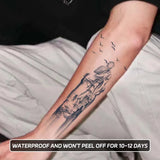 Yeknu  Temporary tattoo stickers waterproof Zen meditation elements men's fake tattoo arm stickers simulated tattoo color