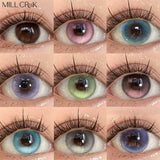 Yeknu   Color Contact Lenses Myopia Lenses Pupils with Degree Green Natural Colorcon Eye Contacts Beauty Fashion Lenses 1Pair