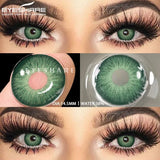 Yeknu  2pcs Colored Contacts Lenses for Eyes Fashion Blue Contact Lens Brown Lenses Gray Pupils Yearly Cosmetic Green Contacts