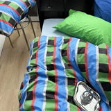Yeknu  Bedding Set Striped Boys and Girls Twin Large Bedding Set Bedding Adult Fashion Bedding Set