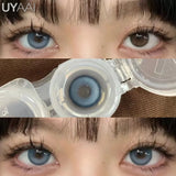 Yeknu  1 Pair Blue Eye Color Lens y2k Korean Fashion Colorcon Brown Natural Color Eye Contacts Black Lenses Green Pupils Gray Len