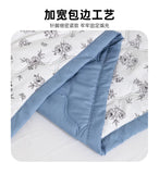 Yeknu 2025 new washed cotton summer quilt skin-friendly grinding summer cool quilt printing student dormitory air conditioner quilt