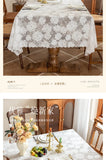 Yeknu 2025 new lace tablecloth modern simple hollow jacquard table cover atmosphere dessert table coffee table