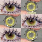 Yeknu  New Green Contact Lenses Beauty Eye lenses Myopia Color Contact Lenses for Eyes Natural Color Pupils Blue Lens 2pcs/pair