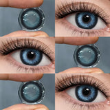 Yeknu  1 Pair Colored Contact Lenses 42% Water Yearly Korean Lenses High Quality Lenses Green Lenses Natural Gray Pupils