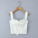 Yeknu  Holiday Style Beach Bohemian Top Sleeveless Summer Women's Lace Lace Tank Tops
