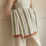 Yeknu  Color Matching Pure Cotton Towels Yarn-dyed Face Soft Towel Class Long-staple  Absorbent Bath Towel  Kids Towel