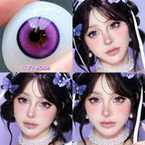 Yeknu  2pcs/pair Beauty Purple Contact Lenses for Eyes Myopia Colored Contact Lenses Natural Blue Lens Fashion Cosplay Pupils