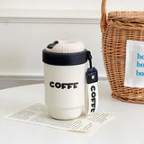 Yeknu  500ml Women'S Letter Double Drink Coffee Cup 316 Stainless Steel Insulated Cup Water Cup Gift Cup For Students