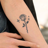 Yeknu  Rose Herbal Temporary Tattoo Stickers, Long-lasting Waterproof for One to Two Weeks, Fake Tattoo for Women, For Arm, Neck, Leg