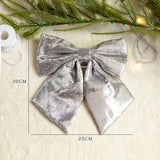 Yeknu  Cisas Decorative Gold Sequin Large  Knot Hanging Ornament Winter Inclination High End Festive Supplies Gifts