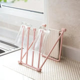 Yeknu  1pc Foldable Towels Hanger Cleaning Rag Rack Organizer Dish Washing Holder Bathroom Towel Holder Kitchen Accessories