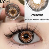 Yeknu  New 1pair Colored Contact Lenses for Eyes Blue Natural Look Brown Eye Lenses Cosmetic Beauty Pupils