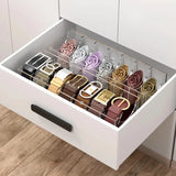 Yeknu  Belt Organizer Display Case for Tie and Belt Compartments Belt Organizer for Closet and Drawer Belt Storage