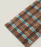 Yeknu  Fluffy Tufting Bathroom Mat Maillard Grids Bathmat Rug Carpet Entrance Doormat Floor Anti Slip Pad Aesthetic Home Decor 45x75cm