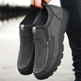 Yeknu  Men Casual Shoes Breathable Loafers Sneakers Fashion Comfortable Flat Handmade Retro Leisure Loafers Shoes Men Shoes