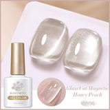 Yeknu  10ml Super Shining Reflective Cat Magnetic Gel Ultra Shine Glitter Red Silver Soak Off UV LED Gel Nail Art Varnish