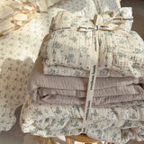 Yeknu  Pure Cotton Printed Double-Layer Yarn Quilt Cover Luxury Nude Sleeping Duvet Cover for Kids Adults Single Double Size Bedding