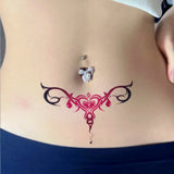 Yeknu  12Pcs Glow in Dark Succubus Temporary Tattoo Sticker, Long-lasting and Waterproof, Fake Tattoos for Women, For Chest, Belly.