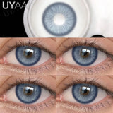 Yeknu  NEW Contact Lens Beauty Blue Lens 14.5mm Big Eyes Color Contact Lenses For Eyes Natual Pupils Cosmetic Lens Makeup Gray