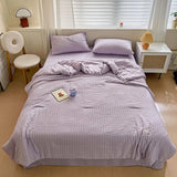 Yeknu  new seersucker summer cool quilt double yarn summer air conditioner thin quilt machine washable student dormitory quilt