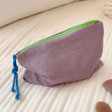 Yeknu  A women's plaid cosmetic bag, large capacity cotton, suitable for travel, make-up