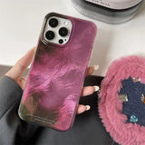 Yeknu  Simple Black Purple Gradient Vortex Pattern Phone Case For iPhone 15 Cases iPhone 11 12 13 14 16 Pro Max XS X XR 7 8 Plus Cover