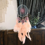 Yeknu  Handmade Dream Catcher Feather Ornament Birthday Gift for Women Forest System Girl's Heart Bedroom Hanging Decoration Creativ...