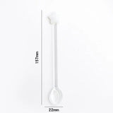 Yeknu  Japanese Style Creative Milk Dessert Star Spoon Colorful Transparent Glass Spoon Cute Long Handled Coffee Stirring Spoon