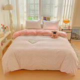 Yeknu  New All-cotton Milk Fleece High Grammage Warm Single Quilt Cover Single-sided Velvet Printed Duvet Cover for Autumn Winter