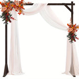 Yeknu  7.2ft Wooden Wedding Arch Bracket, Square Wooden Arch Bohemian Decoration, Wedding Party Christmas and Halloween Decoration